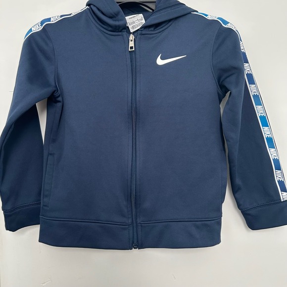 Nike‎ Therma-FIT Full-Zip Hoodie Jacket Track Jacket Logo Tape Navy L - Picture 1 of 8